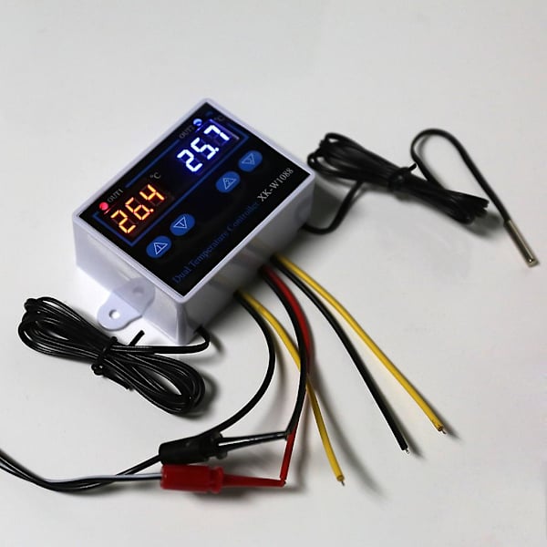 Dobbel digital termostat temperaturregulator for industrielt utstyr [DB] 12V