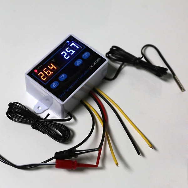 Dubbel digital termostat temperaturregulator för industriell utrustning [DB] 12V