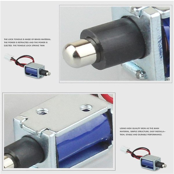 Dc 5v Solenoid Elektromagnetisk Elektrisk Lås Mini Til Dør Skuffe Tunge Ned db