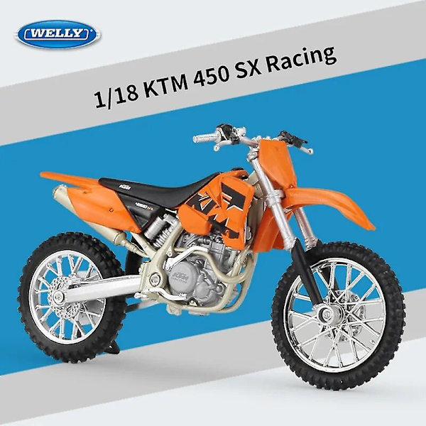 Welly 1:18 Ktm 450 Sx-f Legering Motorcykel Model Diecast Metal Legetøj Motorcykel Model Høj Simulation Samling Børn Legetøj Gave Db With foam box1