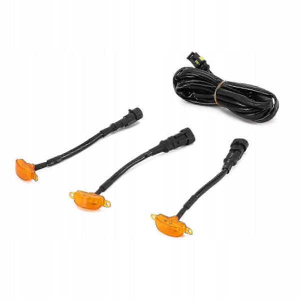 3 stk. ravfarvet LED-lampe Raptor frontgitter kørelys til Ford F-150