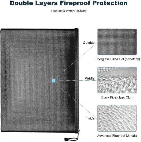 Vanntette og brannsikre dokumentposer [DB] Silver