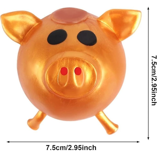 4 st Stressbollar Splat Pig Jello Pigs Squeeze Frukter Boll Antistress Pig Splat Boll Stress Relief Pig Vattenboll Venting Sticky Pig{ DB}