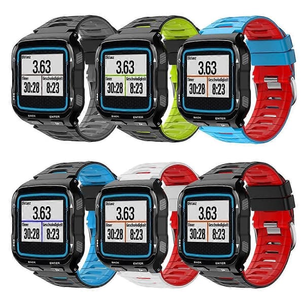 Silikonrem til Garmin-forerunner 920xt Band Smartwatch Armbåndsløkke [DB] Blue red