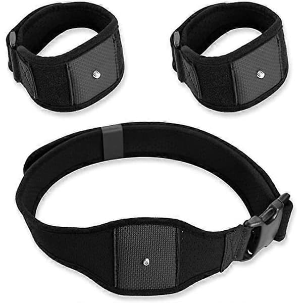 Justerbart midjeband armband bälte set för HTC Vive Tracker-Svart [DB]