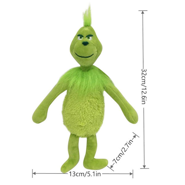 Ny produkt Greench Grinch Jul Grön Geek Plyschleksak Juldocka Grön Geek Docka [DB] C
