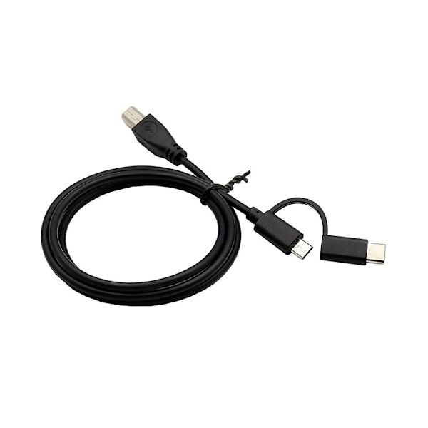 Smarttelefon til skriver OTG-kabel Micro USB & Type C til USB-B ledning Datotråd [DB] 2m