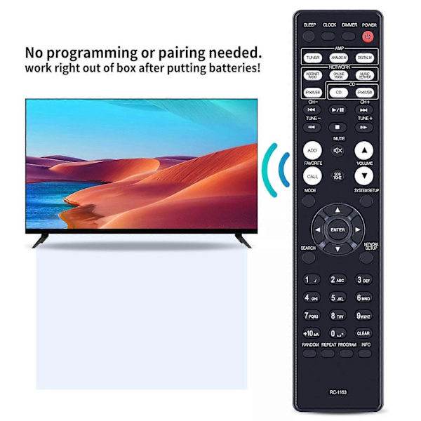 Denon Dra-F109Dab, Dra-F109, Dcdf109, Draf109 - Rc-1163 Erstatningsfjernbetjening [DB]