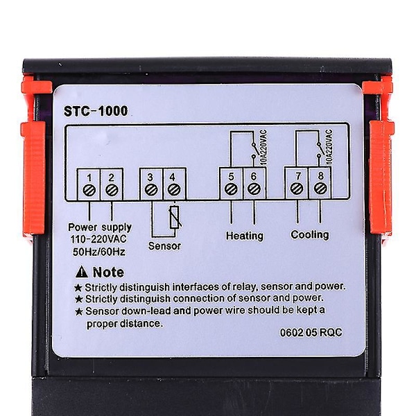 Digitaalinen 220v Stc-1000 lämpötilansäädin Termostaatti Säädin+anturi [db] Black 1 Pcs