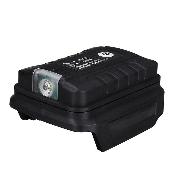 Batteriadapter för 18v ​​Li-ion batteri Dubbla USB utgångsportar Omvandlare Power Bank Telefonladdare Wit