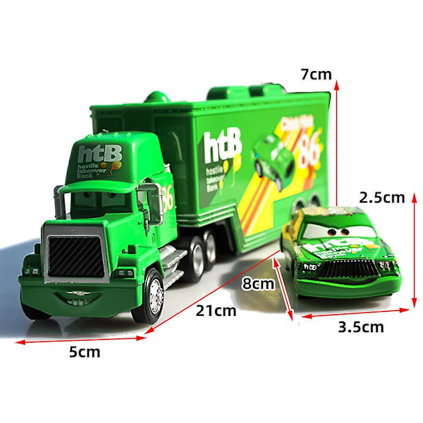 Biler Chick Hicks Lyn McQueen Mack Hauler Truck & Bil Leke Hjemmedekorasjon Barn Gaver  [dB} E