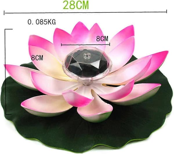 Solcelledrevet Lotusblomst LED Accent Lys til Pool Lys [DB]