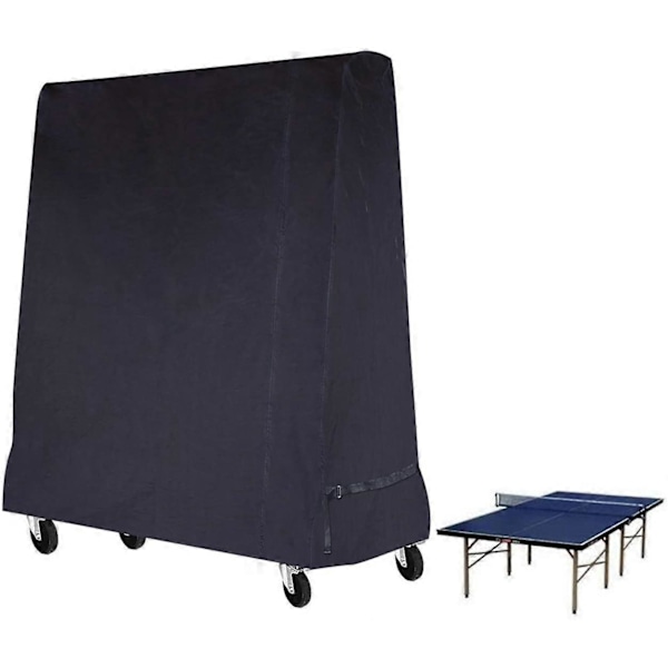 Ping pong bordovertræk, vandtæt overtræk til indendørs og udendørs brug, sort (185 x 70 x 165 cm) [DB]