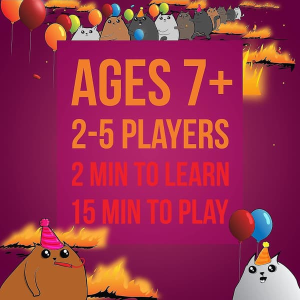 Party Pack by Exploding Kittens, Korttipelit aikuisille, teini-ikäisille ja lapsille, hauskat perhepelit [DB]