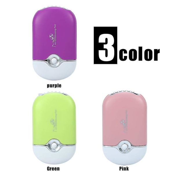 Øyenvippetørker - USB-kjøling bærbar minivifte, klimaanlegglim Øyenvippeforlengelsesverktøy, 3 farger (farge: rosa) [dB}