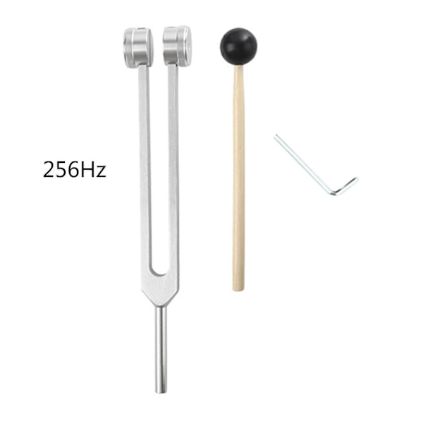 256 Hz äänirauta lääketieteellinen parannusväline alumiiniseos vasara korjaustyökalu [DB] Silver