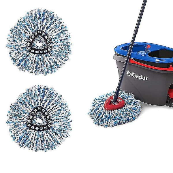 Spin Mop Ersättningshuvud Mikrofiberpåfyllningar Kompatibel Med Easywring Rinseclean 2 Tank Bucket System, 3 Pack Bästa Shiyi [DB]
