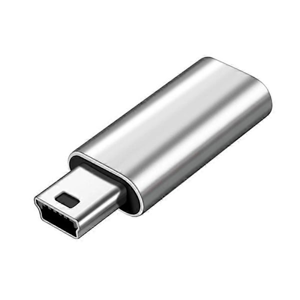 Mini USB till USB-C Adapter USB-C Hona till Mini USB Hane Adapter USB-C Adapter [DB] Silver