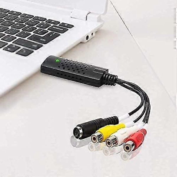 VHS til Digital Konverter, USB 2.0 Videoopptakskort, Gammel VHS VCR Mini DV Hi8 DVD til Digital Konverter for MAC/PC, RCA til USB Video [DB]