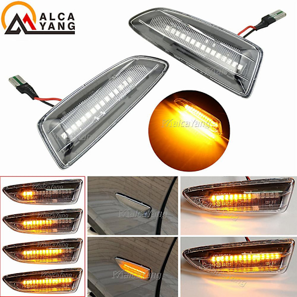 2 kpl LED-dynaamiset sivuvilkut, sekvenssitoiminto, Opel Astra J Astra J K Zafira C Insignia B Grandland X [DB] Dynamic Smoked