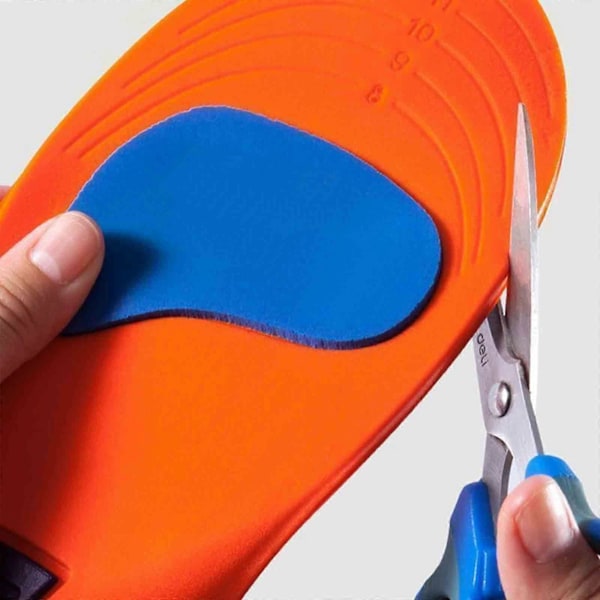 2x Ortopediska Inläggssulor för Stöd för Fotvalv Plantar Fasciit Plattfot Rygg- & Hälsmärta [db] Orange 43-44