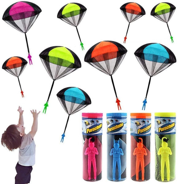 Handkastande Mini Soldat Kamouflage Fallskärm För Barn Utomhusleksaker Spel Pedagogisk Db 4 Colors