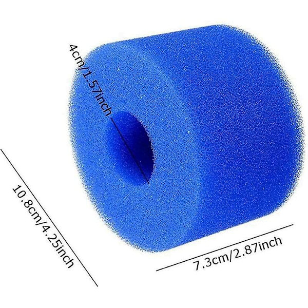 8 stk. S1-type spa-skumfilter til Intex S1 genanvendeligt S1-type pool-skumfilter til svømmebassin, spabad.