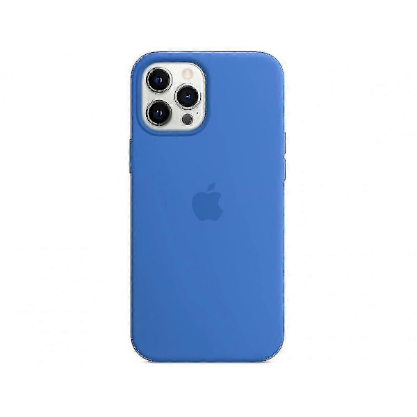 Til Iphone 12 Pro Max Silikone Telefon Cover [db] Blue