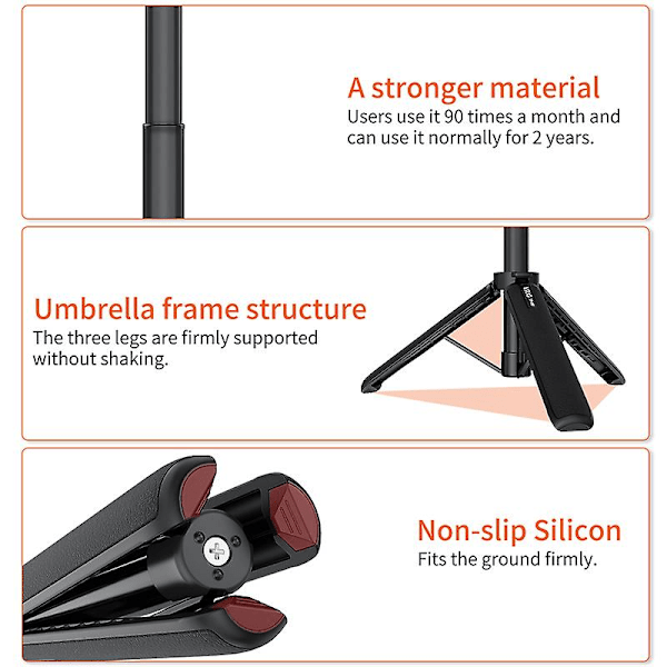 VRIG TP-08 Udvidet Tripod Stativ Kompatibel med GoPro Hero 11/10/9 Justerbar Actionkamera Holder med Lanyard Interface {DB}