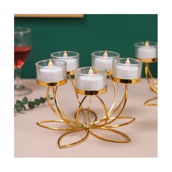 Metal lysestageholder til romantisk stearinlys middagsrekvisitter Moderne borddekoration i retrostil