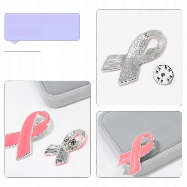 Brystkræft Bånd Nål Broche [DB] pink