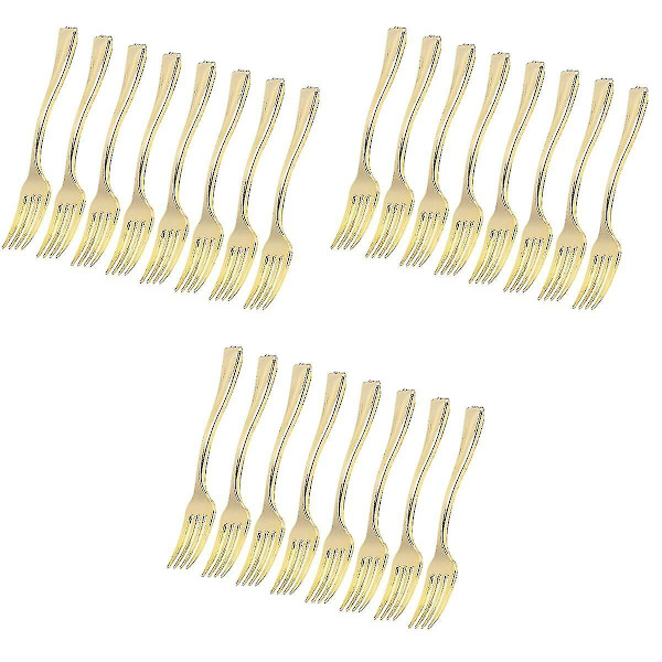 120 stk. Engangs Mini Gaffler Frugt Dessert Pudding Gaffler Festartikler Til Restaurant Ktv (Gylden) DB 72 pcs