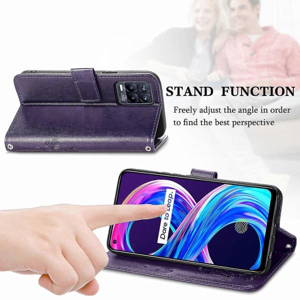 Etui til Realme 8 Pro mobiltelefon [DB] Violet