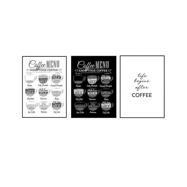 3 kpl kahvi kyltit 15,7x23,6 tuumaa kahvi kyltit metalli kahvibaari kyltit kahvi seinäkoriste kahvibaari