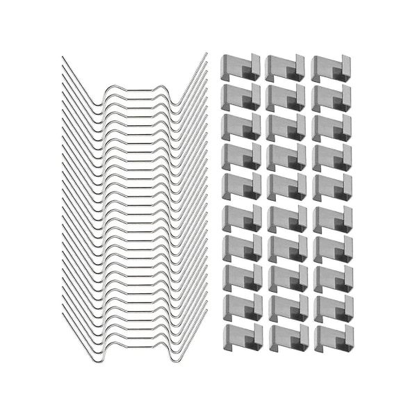 100 stk rustfritt stål drivhus glassruteklips drivhus W wire klips Glass Z type klips
