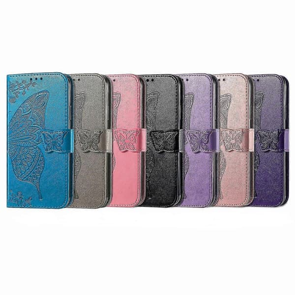 Fjäril Blomma Läderfodral För Fairphone 5 [DB] Black