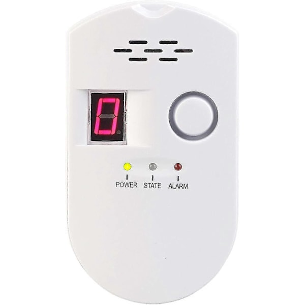 Natur Gas Detektor: Plug-in Multi-gas Detektor til Naturgas og LPG, 85 dB, til Kulmonoxid, Naturgas & LPG, 85 dB (gassensor) [DB]