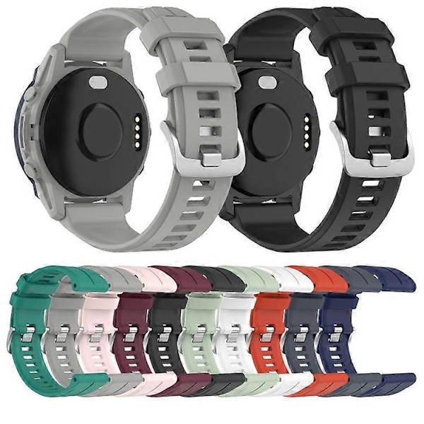 Garmin Forerunner 745 22mm silikoninen urheilukellon ranneke [DB] White
