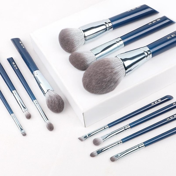 Makeup Brush The Sky Blue 11st Super Soft Fiber Makeup Borstar Set Ansikte & ögon Kosmetiska pennor Syntetiskt hår