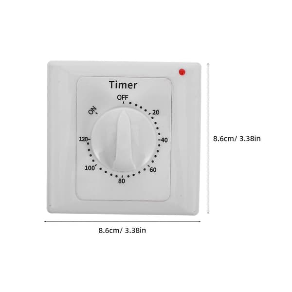 Indendørs timer apparat timer switch nedtællingstimer til lys køkken 3.4×3.4×1.6in reduktion af elomkostninger 1-pakke[DB]