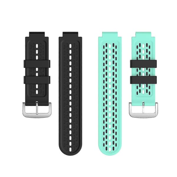 Til Garmin Approach S2 / S4 Silikone Urrem [DB] Black Mint Green