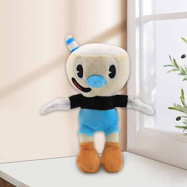 Home Cuphead Mughead Børnesofa Pude Fyldt Dukke Plys Legetøj Tegneserie [DB] Blue