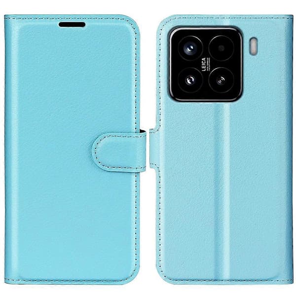 Litchi Læder Etui Til Xiaomi 15 [DB] Blue