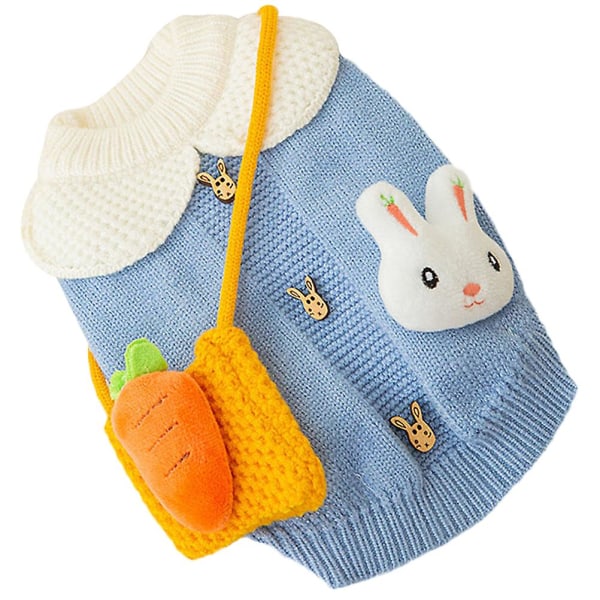 Ihastuttava kissan villapaita pennulle lämpimät vaatteet syksyn talviasu lemmikkitaskulle porkkana lemmikkiasu