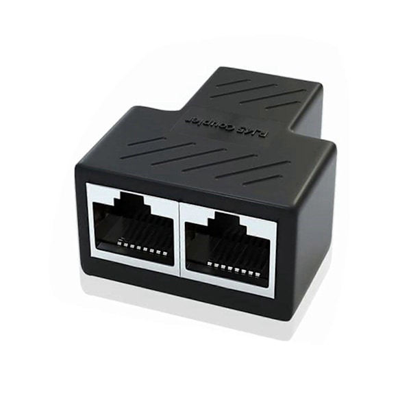 RJ45 Splitter Adapter 1 til 2 Veis Dobbel Hunn Port CAT5/6/7 LAN Ethernet Kabel Az FK [DB]