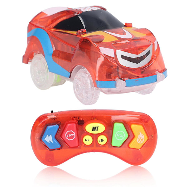 Radat Autot 6 LED-Valolla Kaukosäätimellä Valoilla ja Musiikilla Lapsille [DB] Red