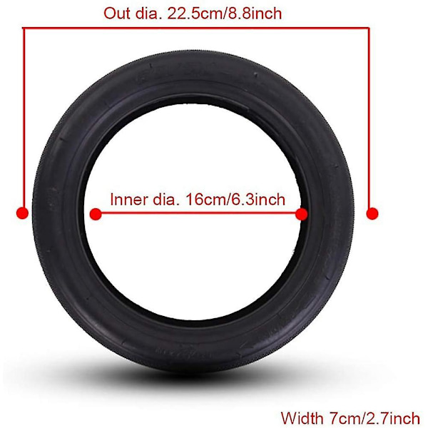 60/70-6.5 Ersättningsdäck för Scooter Elcykel Uppblåsbart Däck & Innerslang Däckset För Maxg30 [db] black
