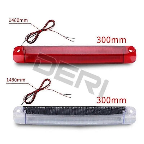 LED 3. bremselys bil tak baklys bar stoppindikator 30cm vanntett universell for bil SUV Seden ekstra baklys del db 1pc Red Shell CHINA