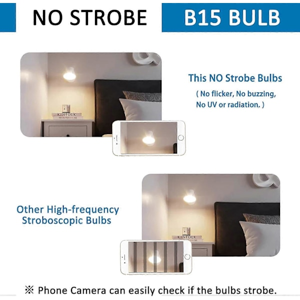 5W LED Symaskinslampa B15d, 12-24V, 300LM Varmvit 3000K, Ej Dimbar, B15 Bajonettlampa för Köksfläkt, Symaskin, [DB]