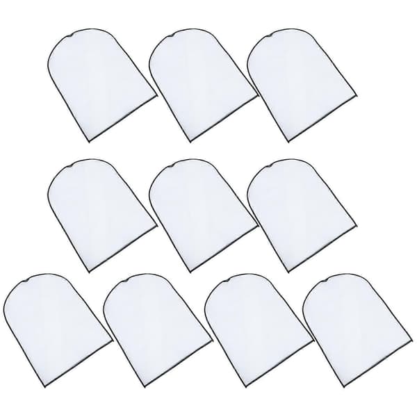 Kostymöverdrag Plaggväska för kostym Genomskinlig Rektangulär Resa 10-pack[DB]
